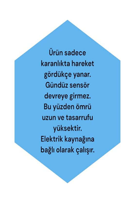 Elektrik İle Çalışır, Radar Sensörlü, Karanlıkta Hareket Gördükçe Yanar 24 Watt Beyaz Işık Led Aplik
