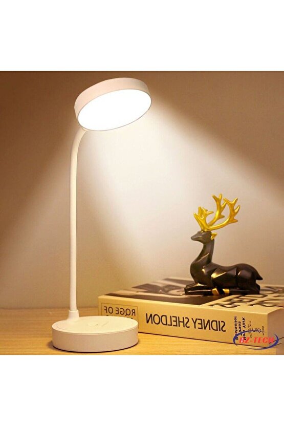 Şarjlı, 3 Işık Modlu, Her Yere Çevrilebilir, Taşınabilir, Mini - Modern Masa, Çalışma, Gece Lambası