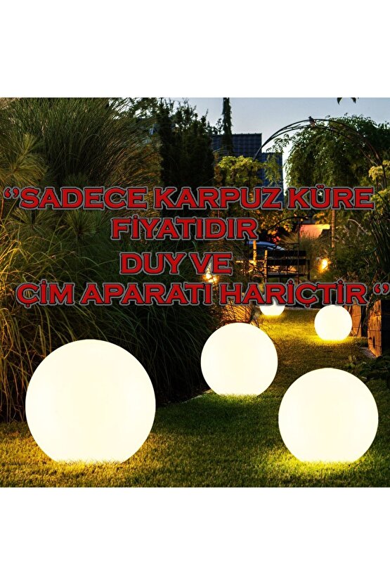 Karpuz Lamba - 20 Cm Plastik Pvc Glop - Karpuz Glop, 20 Cm Çapında Pvc Küre Kar Beyazı Renk