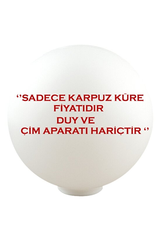 Karpuz Lamba - 20 Cm Plastik Pvc Glop - Karpuz Glop, 20 Cm Çapında Pvc Küre Kar Beyazı Renk