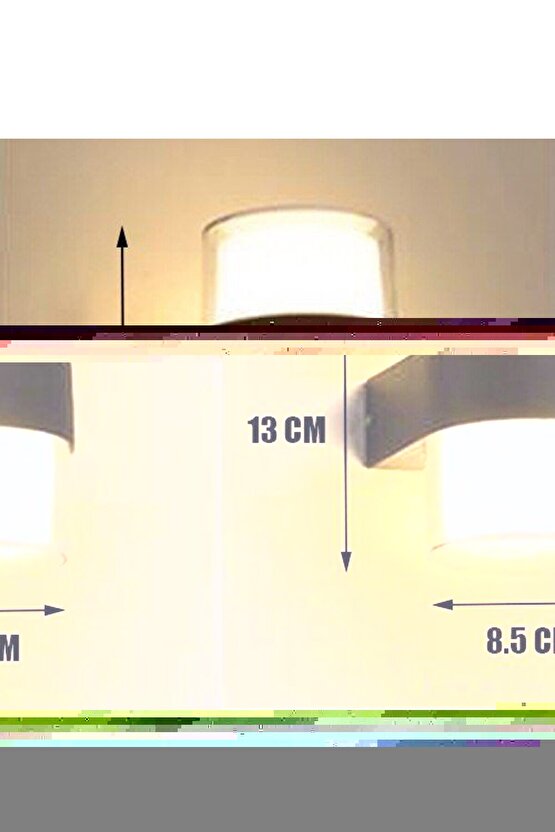 8 Adet Elektrikle Çalışır, 10 Watt Günışığı ALÜMİNYUM Kasa Dış ve İç Mekan Led Aplik Modern Aplik
