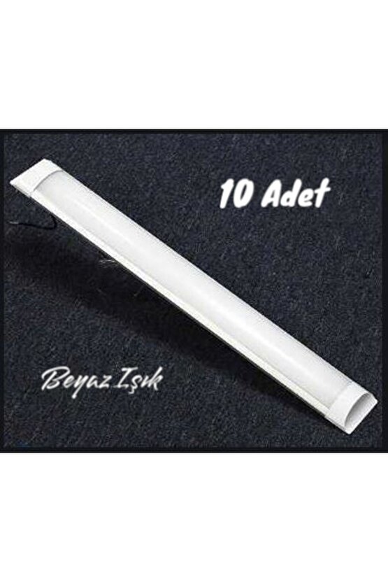 10 Adet, 36 Watt, 120 Cm, Ultra Kaliteli, Beyaz Işık, 6500 Kelvin Led Bant Armatür, 10lu Paket
