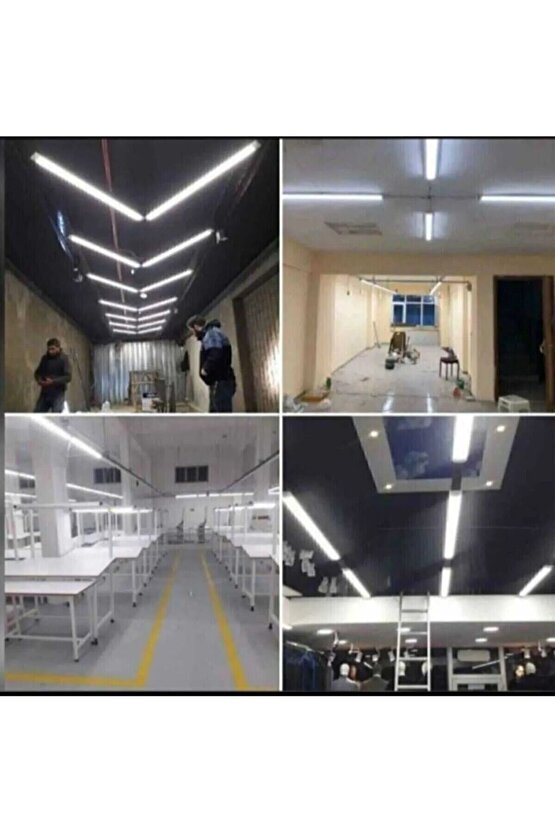 10 Adet, 36 Watt, 120 Cm, Ultra Kaliteli, Beyaz Işık, 6500 Kelvin Led Bant Armatür, 10lu Paket