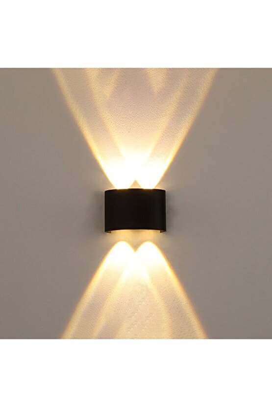 4 Watt AMBER Işık Ledli Işık Süzmeli İç ve Dış Mekan Aplik, Modern Dekoratif Armatür, Şık Armatür