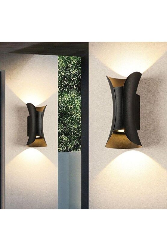 Gün Işığı Ledli, 300 Kelvin 10 Watt Modern Tasarım Aplik, Bahçe, Balkon, Cafe, Bar, Otel Apliği