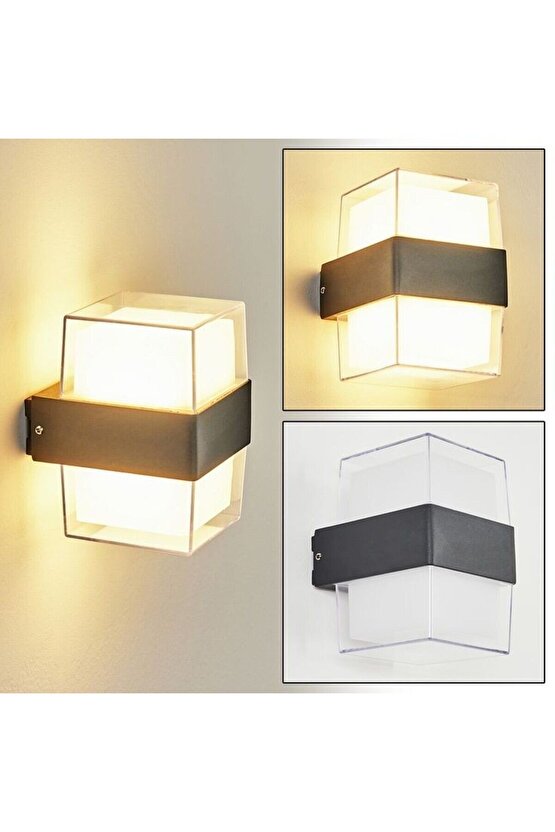 Maravi 10 Watt Gün Işığı Led Aplik, Bahçe, Balkon, Salon, Banyo, Villa Dış Cephe, Kapı Giriş Apliği