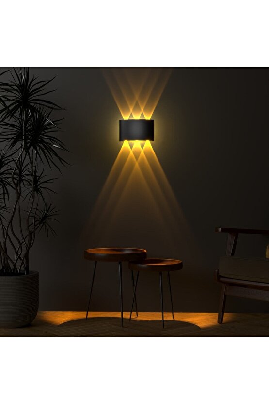 Uranüs Amber Işık Ledli Dekoratif Işık Süzmeli Iç Ve Dış Mekan Modern Bahçe Balkon Salon Teras Aplik