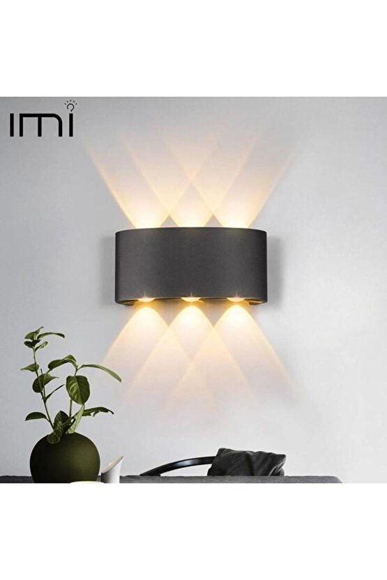 Uranüs 6 W. Gün Işığı Ledli Dekoratif Işık Süzmeli Iç Ve Dış Mekan Modern Aplik (ELEKTRİKLE ÇALIŞIR)