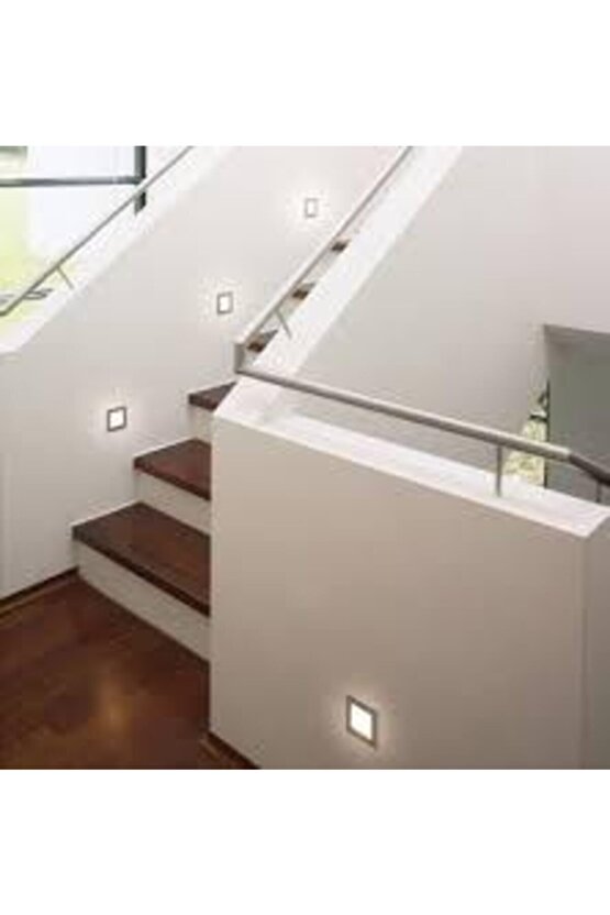 Kare 3 Watt Ledli Beyaz Işık Koridor Ve Adım Aydınlatma(220V Elektrik ile çalışır)