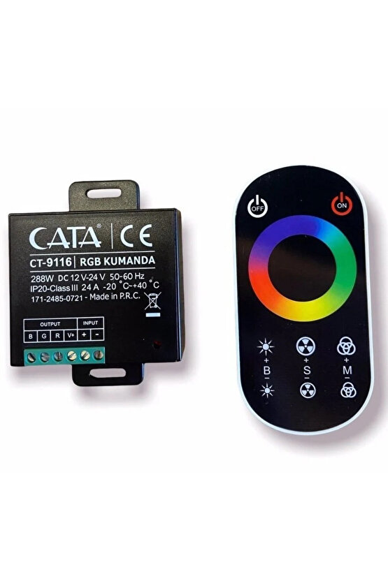 Profesyonel RGB Kumanda, 18 Amper, 20 Metre Algılı RGB Kontoler, Slim RGB Kumanda