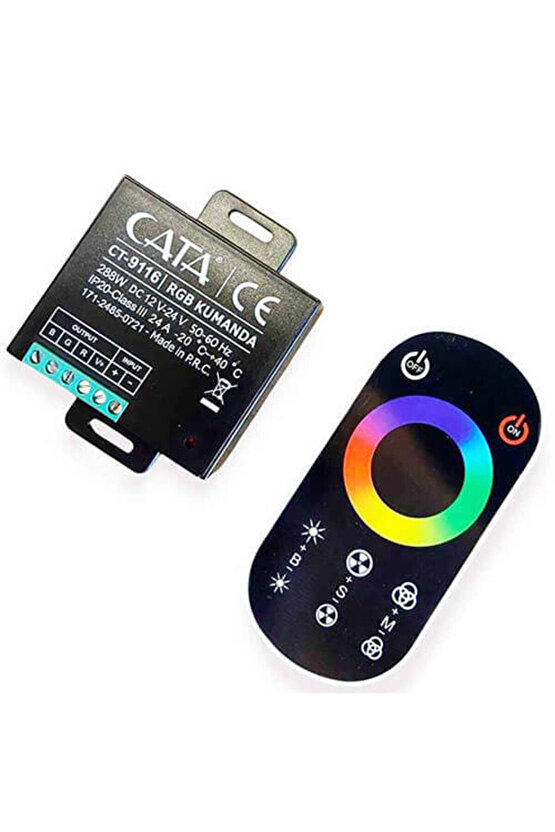 Profesyonel RGB Kumanda, 18 Amper, 20 Metre Algılı RGB Kontoler, Slim RGB Kumanda