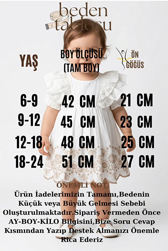 Kız Bebek Kız Çocuk Doğum Günü Parti Düğün Elbise Kısa Kol Astarlı Nakışlı Çiçekli