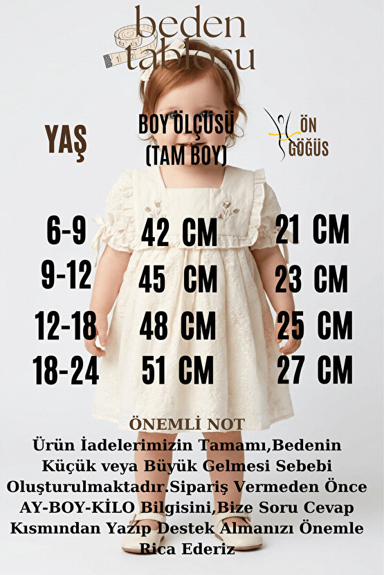 Kız Bebek Kız Çocuk Doğum Günü Parti Düğün Elbise Kısa Kol Taçlı Nakışlı Çiçekli Astarlı