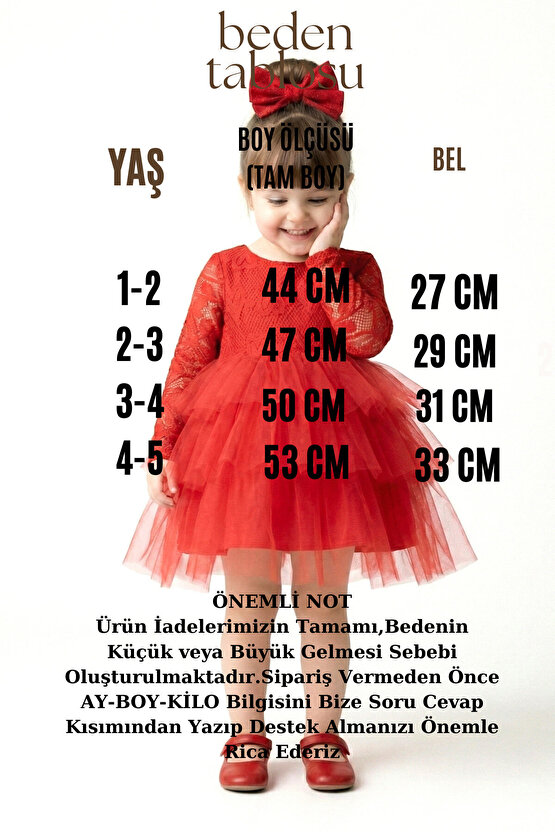 Kız Bebek Elbise Kız Çocuk Elbise Kalpli Tüllü Doğum Günü Parti Düğün Özel Gün Bayramlık Elbise