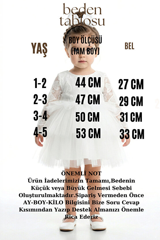 Kız Bebek Elbise Kız Çocuk Elbise Kalpli Tüllü Doğum Günü Parti Düğün Özel Gün Bayramlık Elbise