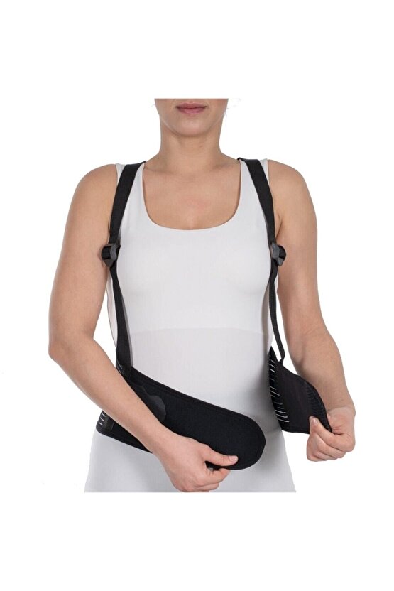 Unisex Siyah Çalışma Korsesi Bel Çevresi 90-120 cm