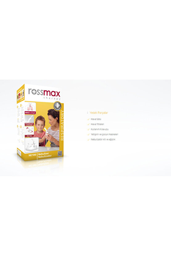 Rossmax Nebulizatör Maskesi ve Seti Buhar İlaç Nebulizatör Cihazı