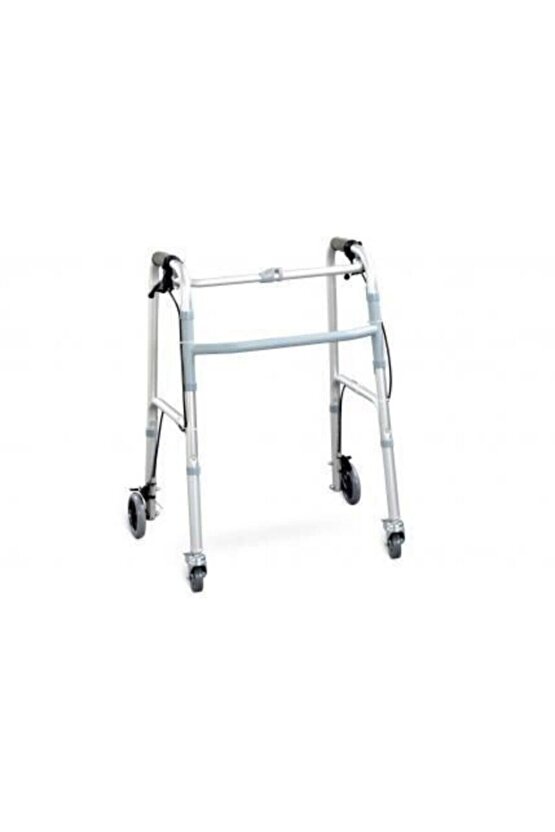 A-1022 Walker Dört Tekerlekli Frenli Katlanır Yürüteç