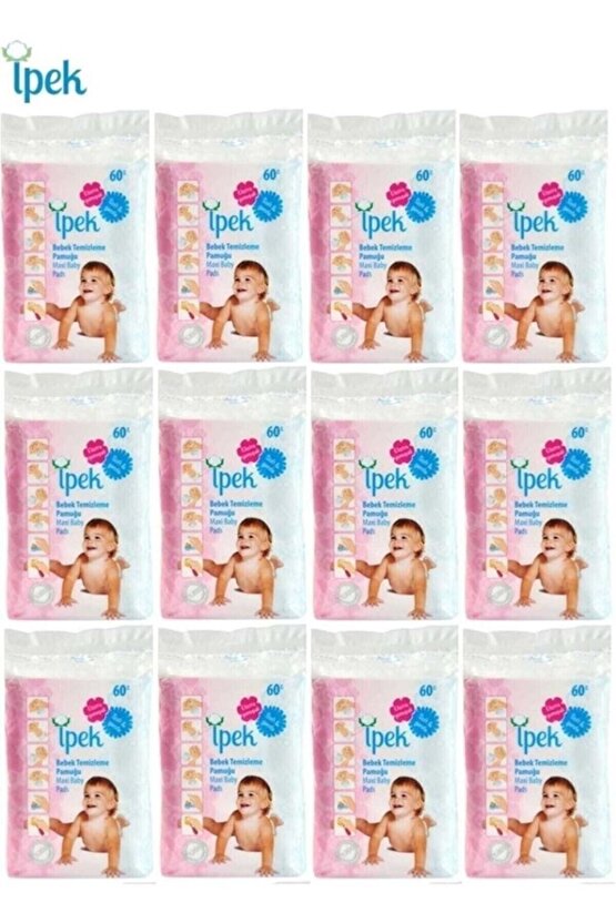 İpek Hidrofil Maxi Bebek Pedi 60lı (12li Paket)