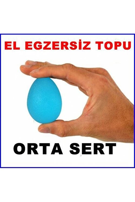 Fizik Tedavi El Egzersiz Topu Mavi: Orta Sert