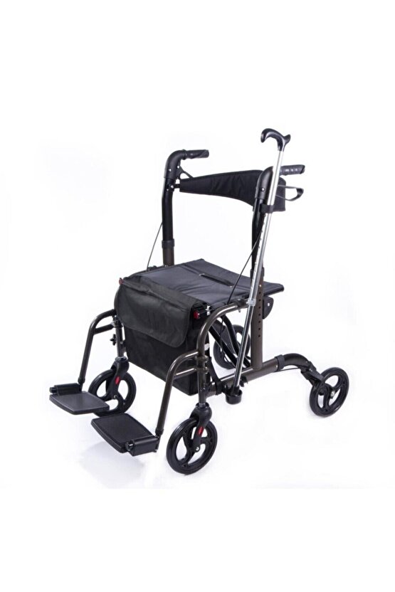 İthal Lüx Ayak Pedallı Alüminyum Rolatör Yürüteç Bz9124a Comfort Plus
