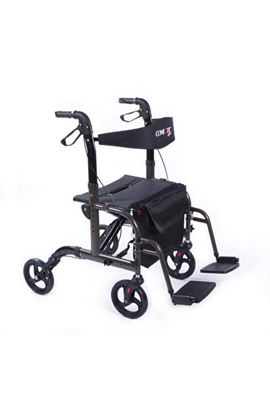 İthal Lüx Ayak Pedallı Alüminyum Rolatör Yürüteç Bz9124a Comfort Plus