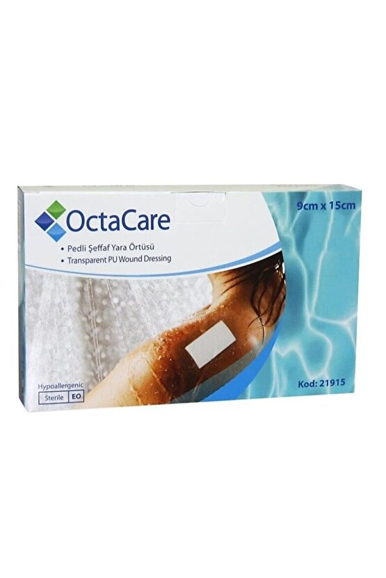 Şeffaf Pedli Su Geçirmez Yara Örtüsü Tekli Steril Paket 9 CM x 15 CM 25 Adet Tekli Steril Paket