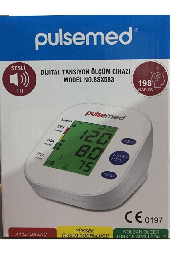 Dijital Türkçe Konuşan Koldan Tansiyon Ölçüm CihazıPulsemed