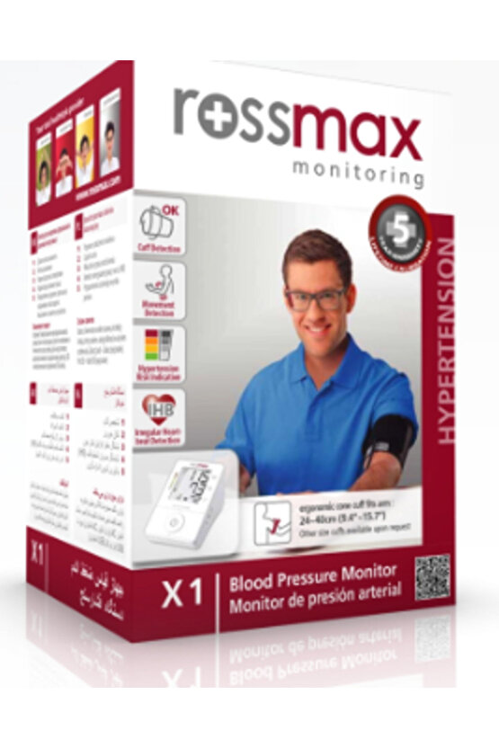 Rossmax X1 Üst Kol Tipi Otomatik Tansiyon Aleti 5 Yıl GarantiliRossmax