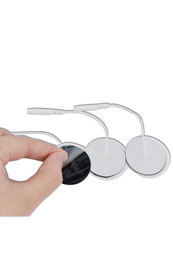 Yuvarlak Soketli Elektrot 3.2x3.2 cm Ems Tens Cihazı Pin Girişli  2 Paket  8 Adet