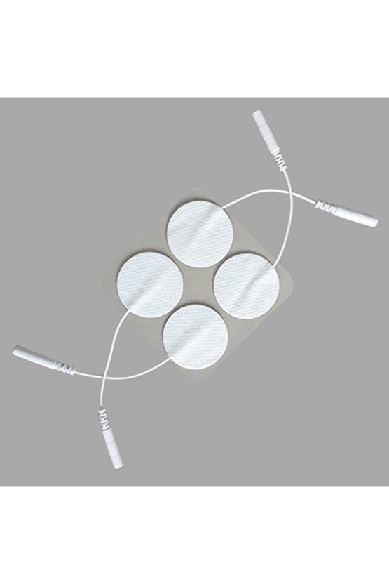 Yuvarlak Soketli Elektrot 3.2x3.2 cm Ems Tens Cihazı Pin Girişli  2 Paket  8 Adet