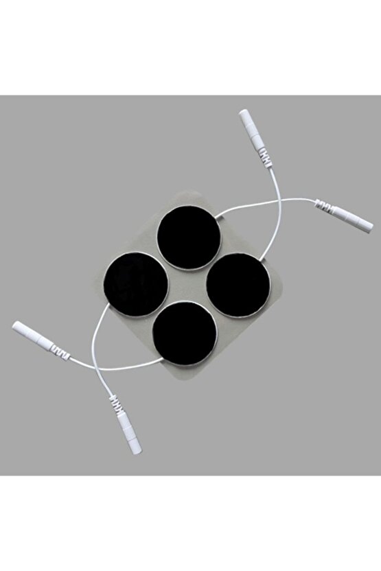Yuvarlak Soketli Elektrot 3.2x3.2 cm Ems Tens Cihazı Pin Girişli  2 Paket  8 Adet