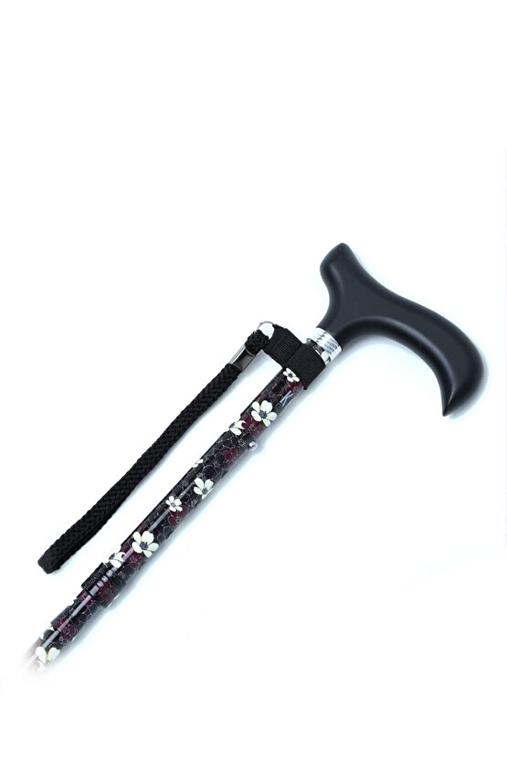 Mf606 Katlanır Baston B044-8361-bordo Çiçekli - Standart