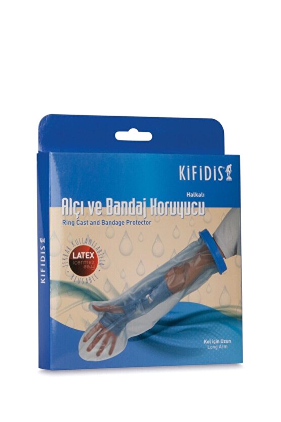 Fst Su Geçirmez Uzun Kol Alçı Koruyucu Bone - Banyo ve Duş İçin Sızdırmaz Kol Bonesi FS-2101