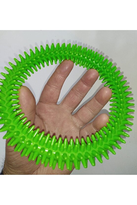 Msd El Egzersiz Masaj Ve Duyu Topu , Yumuşak Dikenli Halka YEŞİL Renk 15 cm