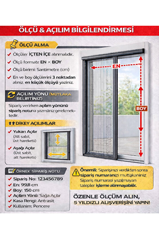 Sürgülü Kapı Plise Sineklik Alüminyum Kasa Özel Ölçü Üretim 0-90 Cm 0-210 Cm