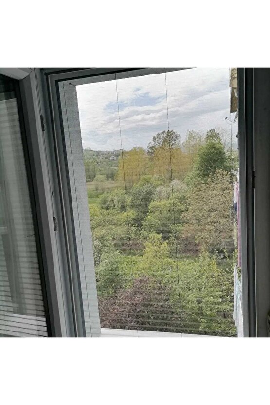 Ekol Sineklik Plise Sineklik Pencere Sineklik Pileli Sürgülü 0x90-0x220 Beyaz