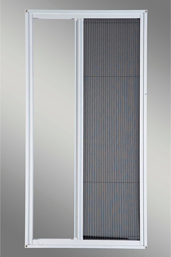 100x99cm  Pileli-plise Sineklik-Beyaz Pilise-Pileli Sineklik