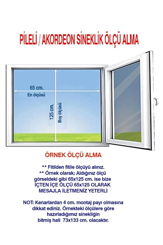 Akordiyon Sürgülü Plise Sineklik 100-220 (BEYAZ,ANTRASİT GRİ,KAHVERENGİ)