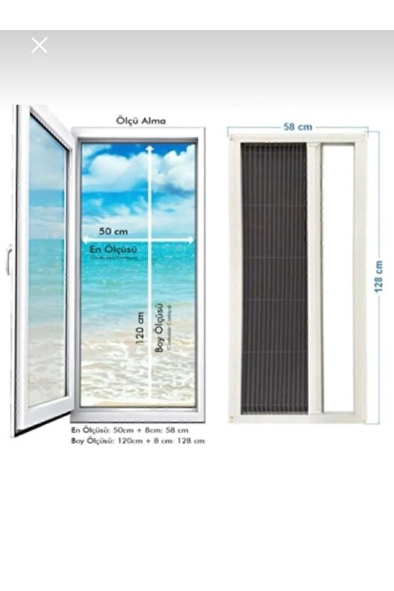 Plise Pileli Sürgülü Sineklik 0-90 X 0-210 Cm, Ahşap Kapı ,pimapen Kapı )pilise