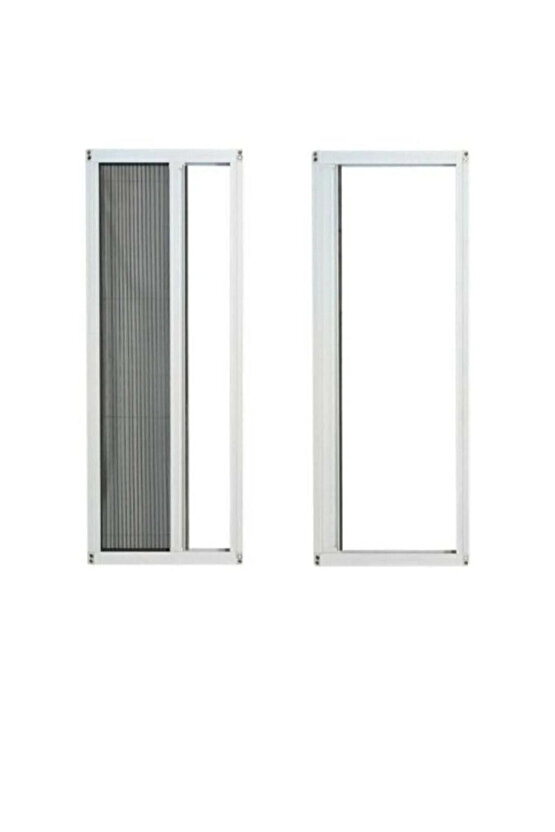 Plise Pileli Sineklik -(en:100 Cm X 207cm)- Kapı Sineklik Sürgülü Sineklik Koyu Kahve