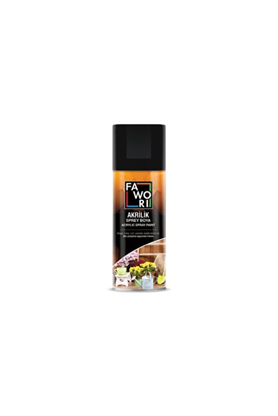 Akrilik Sprey Boya 400 Ml. Mat Siyah (MADE İN İTALY) 2022 Üretim