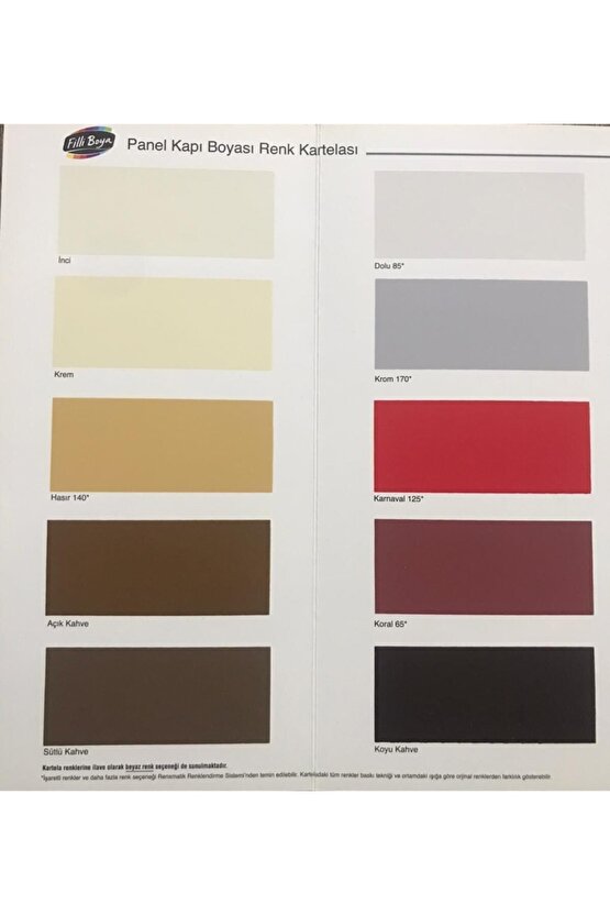 Su Bazlı Panel Kapı Boyası 2,5 L - Krom 170