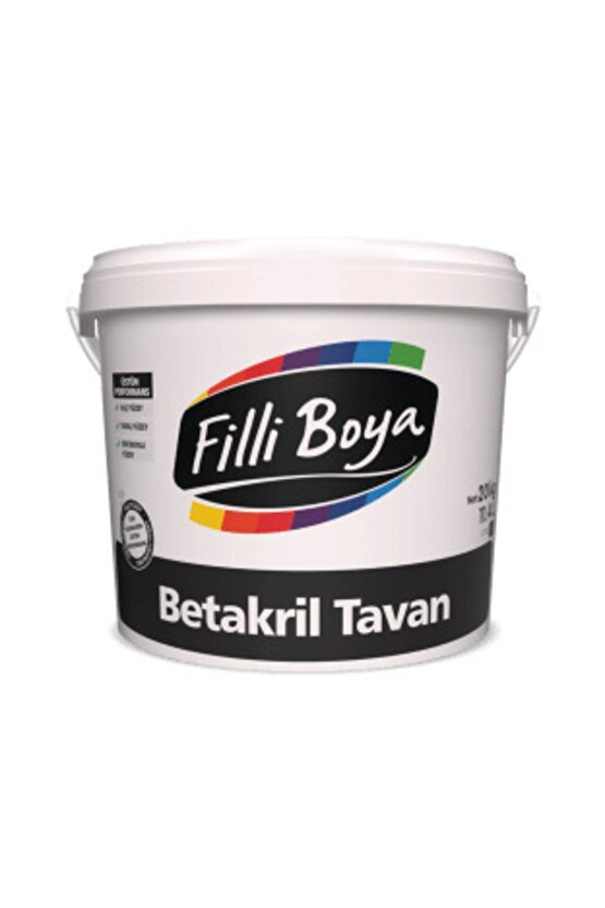 Yüksek Örtücülüğe Sahip Beyaz Betakril Tavan 17.5 Kg