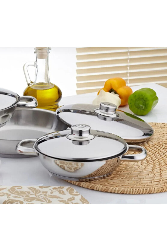 Gülsan Çelik Yumurta Sahan Seti Omlet Seti 16-18-20 Cm