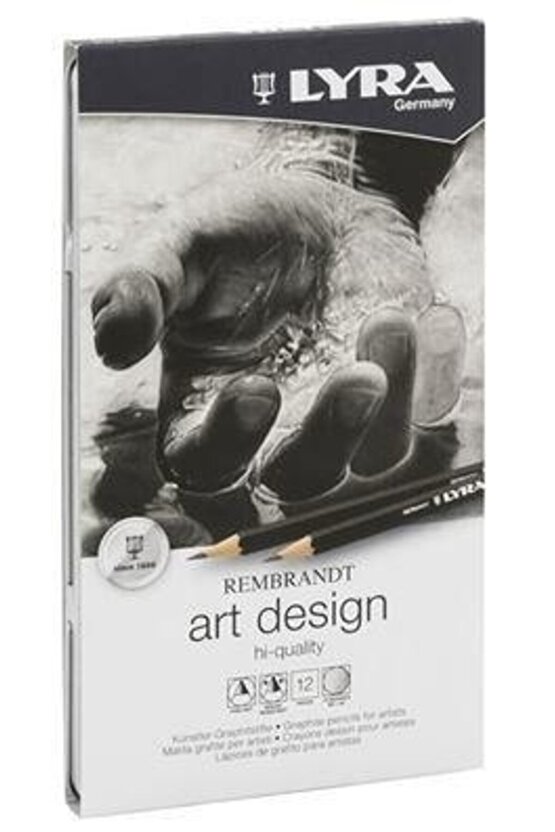 Rembrandt Art Design Profesyonel Dereceli Kalem Seti 12li Metal Kutu - Teknik Çizim ve Karakalem Eskiz Seti