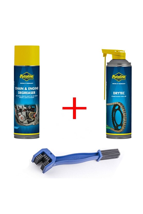 Chain&engine Degreaser Ve Drytec Zincir Yağı (HEDİYE ZİNCİR TEMİZLEME FIRÇASI)