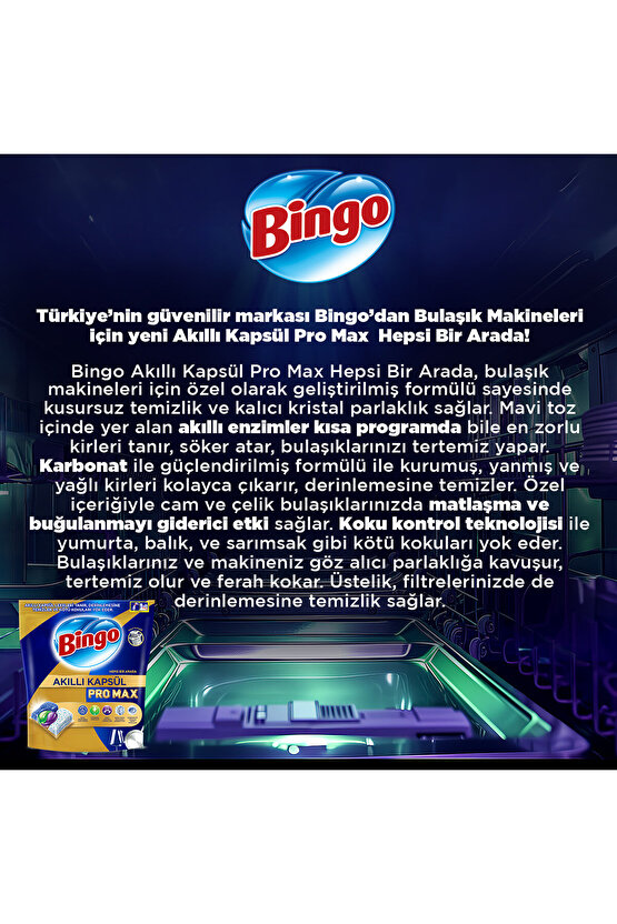 Akıllı Kapsül Pro Max Bulaşık Makinesi Deterjanı Tableti 20 Adet