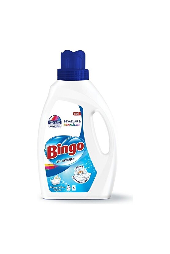 Renkli Beyaz Sıvı Çamaşır Deterjanı Beyaz Sabunlu 1755 ml