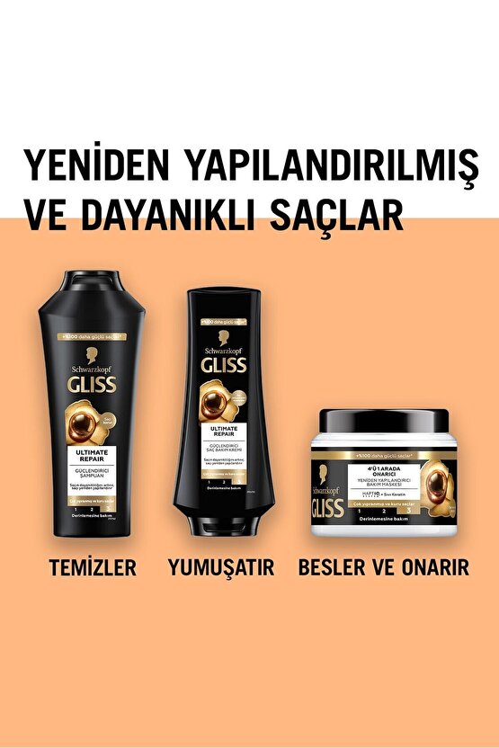 Ultimate Repair Keratin içeren Derinlemesine Güçlendirici Şampuan 400 ml Yıpranmış Kuru Saçlar